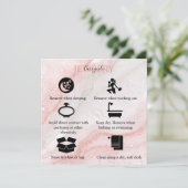 ピンクエステティックジュエリー気に サンキューカード (スタンド正面)