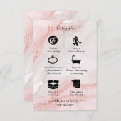 ピンクエステティックジュエリー気に サンキューカード (正面/裏面)