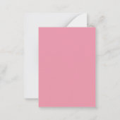 ピンクエステティックピンクガール10代の誕生日招待状 ノートカード (裏面)