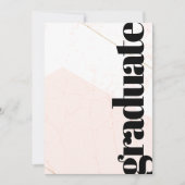 ピンクエステティックフォト卒業おめでとうございます 招待状 (正面)