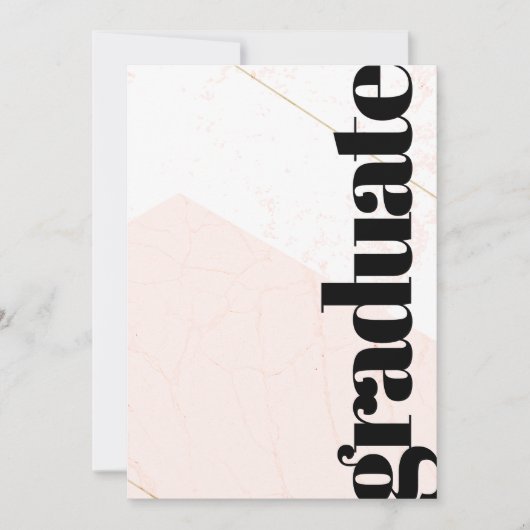 ピンクエステティックフォト卒業おめでとう 招待状 (正面)