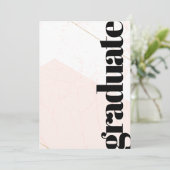 ピンクエステティックフォト卒業アナウンスメント 招待状 (スタンド正面)