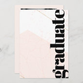 ピンクエステティックフォト卒業アナウンスメント 招待状 (正面/裏面)