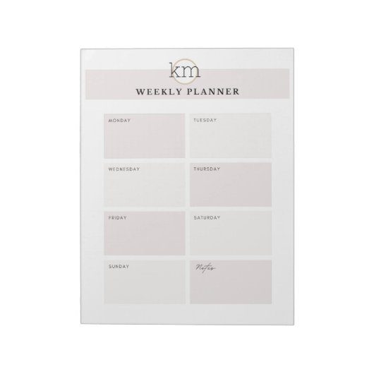 ピンクエステティックプロフェッショナルウィークリープランナー ノートパッド (回転)