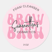 ピンクエステティックレトロブローバス眉毛シャンプー ラウンドシール (正面)