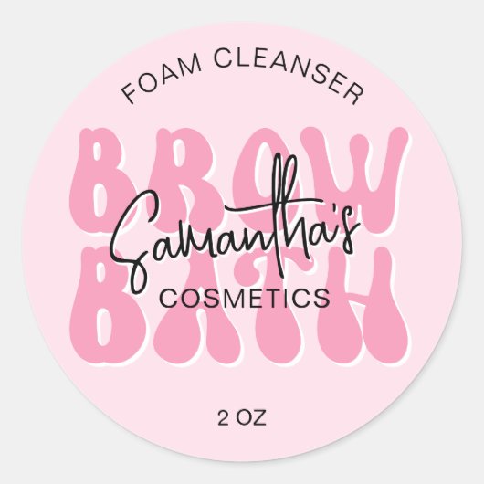 ピンクエステティックレトロブローバス眉毛シャンプー ラウンドシール (正面)