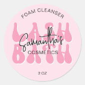 ピンクエステティックレトロラッシュバスエクステンションシャンプー ラウンドシール (正面)