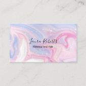 ピンクエステティック大理石グリッター名刺 名刺 (正面)