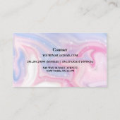ピンクエステティック大理石グリッター名刺 名刺 (裏面)