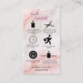 ピンクエステティック気にロンドルビジネスカード 名刺 (正面)