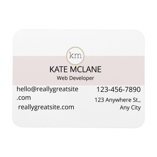 ピンクエステ名刺フレキシブルフォトマグネット マグネット (横)