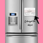 ピンクエステ名刺フレキシブルフォトマグネット マグネット