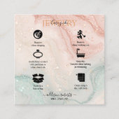 ピンクエステ気にジュエリー名刺 スクエア名刺 (正面)