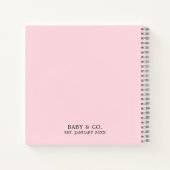 ピンクエスニックティファニーテーマベビーシャワーゲストブック ノートブック (裏面)