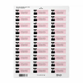 ピンクエスニファンシーカルプリンセスティファニー差出人住所 ラベル (フルシート)