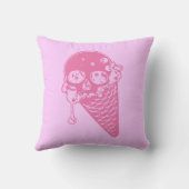 ピンクエゾウイスクリームコーン装飾用クッション クッション (裏面)