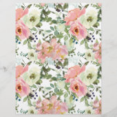 ピンクエッグシェル赤面エレガントフローラブライダルビンゴ (裏面)