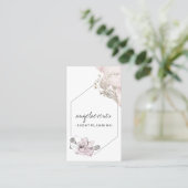 ピンクエッセンシャル油エレガントレトロ花 名刺 (スタンド正面)