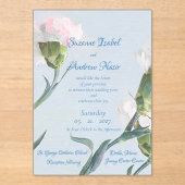 ピンクエッセンスフロステッドアクリル結婚式招待状 アクリル招待状 (正面)