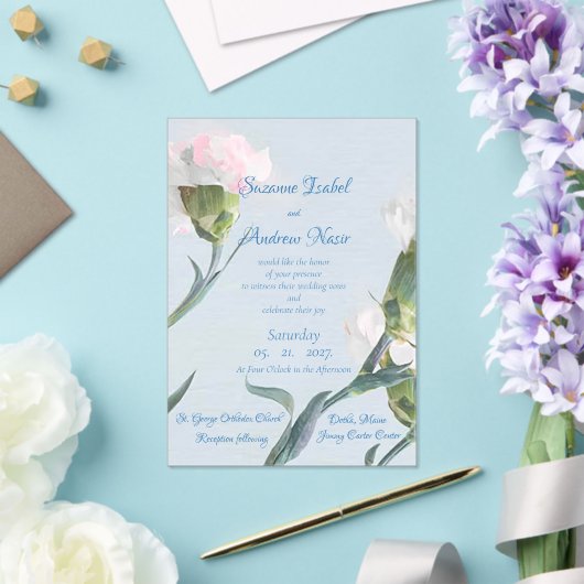 ピンクエッセンスフロステッドアクリル結婚式招待状 アクリル招待状 (インサイチュ (ウェディング))