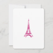 ピンクエッフェルタオルパリスノートカード ノートカード (正面)