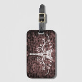 ピンクエッフェルタワーグランジラゲッジタグ ラゲッジタグ (正面縦)