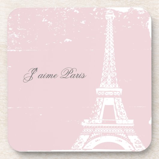 ピンクエッフェルタワーコルクコースター コースター (正面)