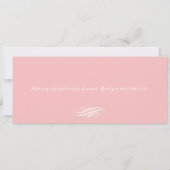 ピンクエッフェルタワーナイトインパリスバースデーパーティー 招待状 (裏面)