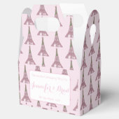 ピンクエッフェルタワーバラバラ結婚式の引き出物ボックス フェイバーボックス (オープン)