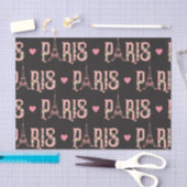 ピンクエッフェルタワーパリフラワーズキャピタフランスのル 薄葉紙 (クラフト)