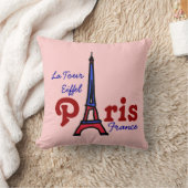 ピンクエッフェルタワーパリフランス クッション (ブランケット)