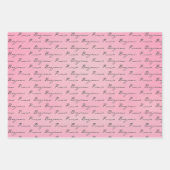 ピンクエッフェルタワーパリ ラッピングペーパーシート (正面3)