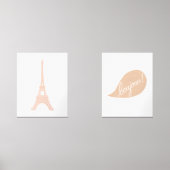 ピンクエッフェルタワーフランスのガール子供部屋デコール (正面)