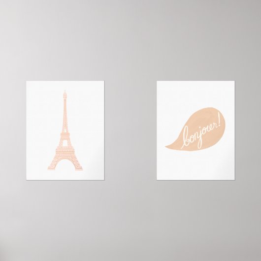 ピンクエッフェルタワーフランスのガール子供部屋デコール (正面)