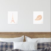 ピンクエッフェルタワーフランスのガール子供部屋デコール (寝室)