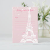 ピンクエッフェルタワー結婚アドバイスカード アドバイスカード (スタンド正面)
