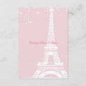 ピンクエッフェルタワー結婚アドバイスカード アドバイスカード (裏面)