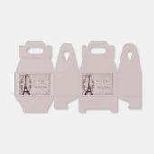 ピンクエッフェルタワー結婚式の引き出物ボックス フェイバーボックス (折り畳みなし)