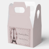 ピンクエッフェルタワー結婚式の引き出物ボックス フェイバーボックス (オープン)
