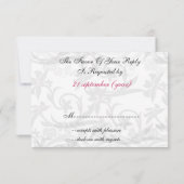 ピンクエッフェルフランスのタワーrsvp標準3.5 x 5 出欠カード (裏面)