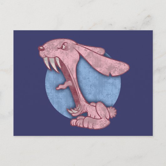 ピンクエビルバニー ポストカード (正面)