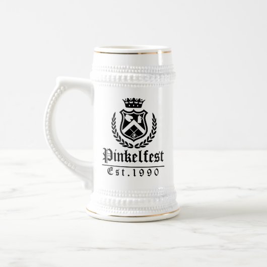 ピンクエフェストロゴ ビールジョッキ (左)