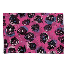 ピンクエモスカルホーム&リビングベッドピラロケース 枕カバー