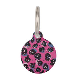 ピンクエモスカルホーム&リビングペット用品カラー ペット　ネームタグ