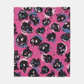 ピンクエモスカルホーム&リビングホームデコールスロー フリースブランケット (正面)