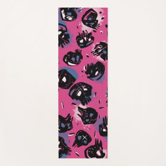 ピンクエモスカル玩具ゲームアウトドア ヨガマット (正面)