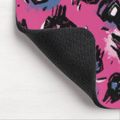 ピンクエモスカル電子コンピュータ&ラップトップ マウスパッド (コーナー)