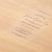 ピンクエレガンスエクセシションパーティー招待状 アクリル招待状 (レイダウン)