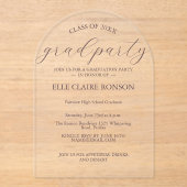 ピンクエレガンスエクセシションパーティー招待状 アクリル招待状 (正面)