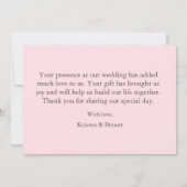 ピンクエレガンスエクセシションパーティー招待状 サンキューカード (裏面)